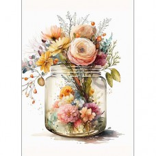 FLORAL BEAUTIES GREETING CARD Watercolour Bouquet 8